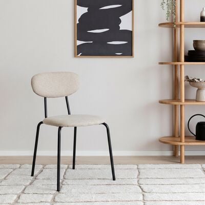 Tuuli tuoli beige barrel 09, mustat jalat